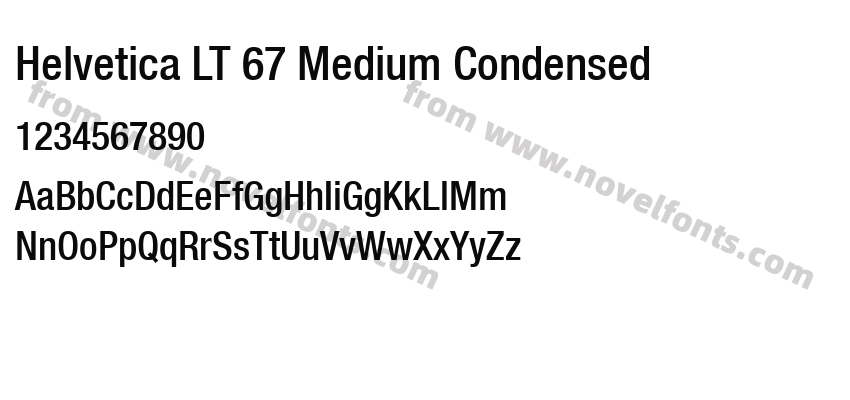 Helvetica LT 67 Medium CondensedPreview