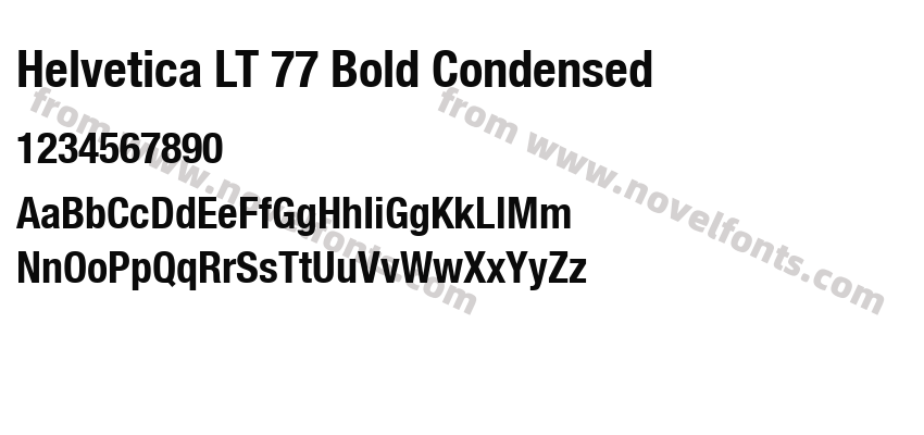 Helvetica LT 77 Bold CondensedPreview