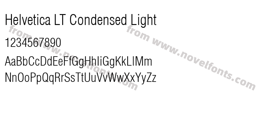 Helvetica LT Condensed LightPreview