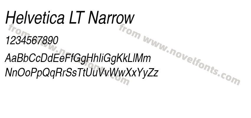 Helvetica LT NarrowPreview