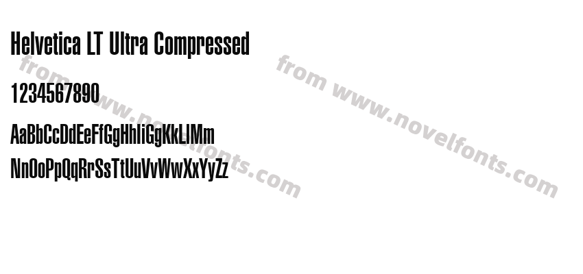 Helvetica LT Ultra CompressedPreview