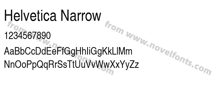 Helvetica NarrowPreview