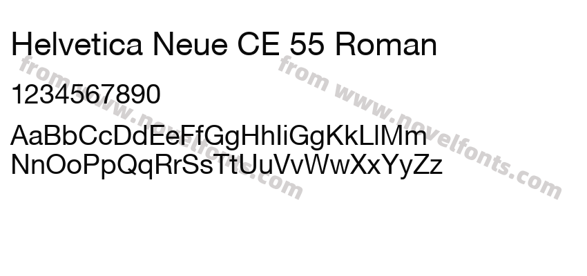 Helvetica Neue CE 55 RomanPreview