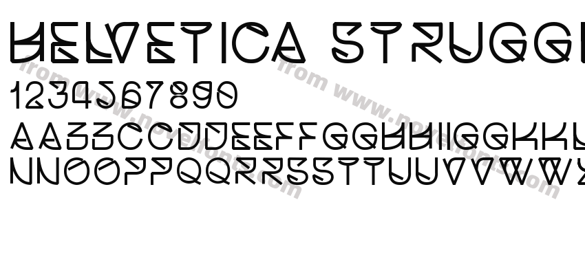 Helvetica Struggle BoldPreview