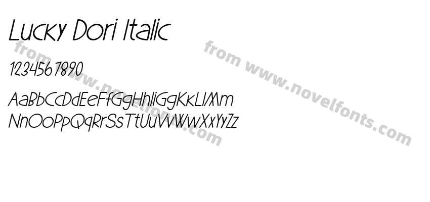 Lucky Dori ItalicPreview