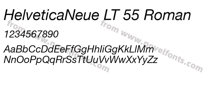 HelveticaNeue LT 55 RomanPreview