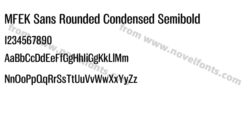 MFEK Sans Rounded Condensed SemiboldPreview