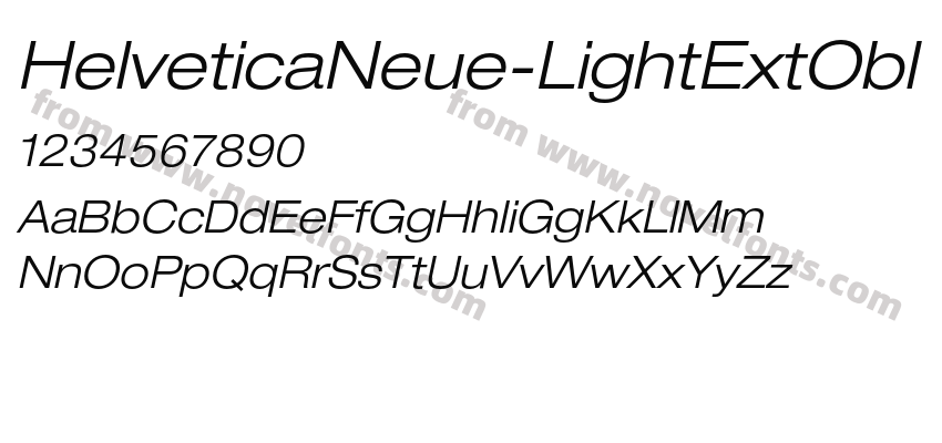 HelveticaNeue-LightExtOblPreview