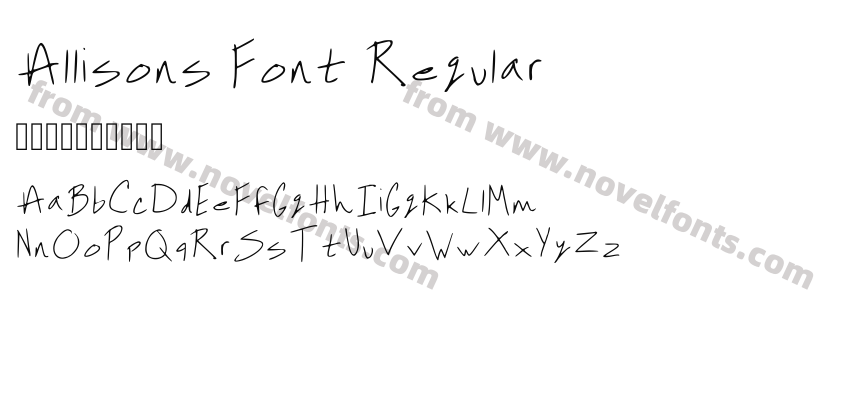 Allisons Font RegularPreview