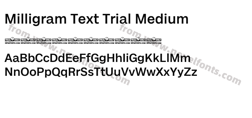 Milligram Text Trial MediumPreview