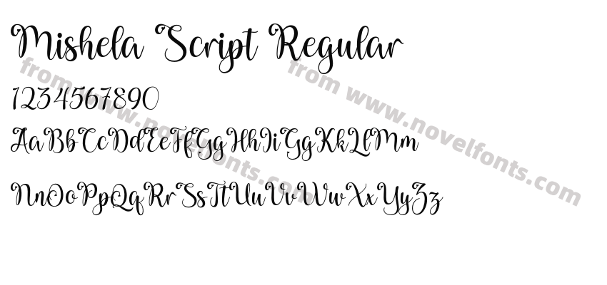 Mishela Script RegularPreview