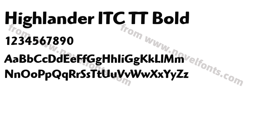 Highlander ITC TT BoldPreview