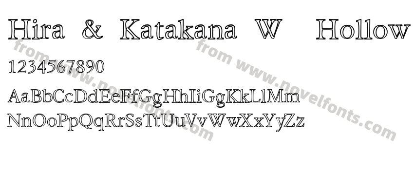 Hira & Katakana W  HollowPreview