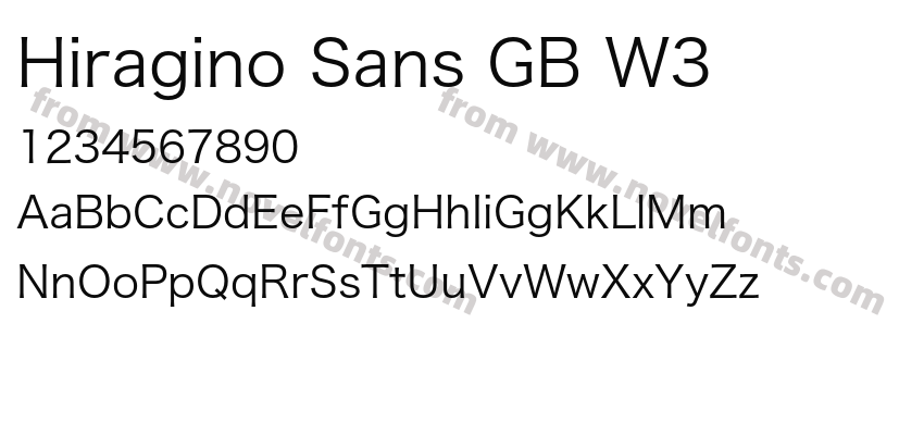 Hiragino Sans GB W3Preview