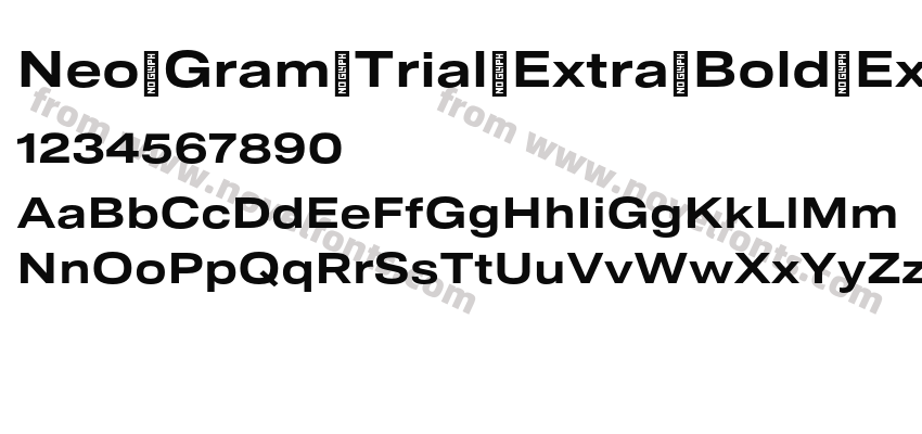 Neo Gram Trial Extra Bold ExtendedPreview