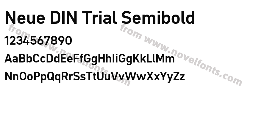 Neue DIN Trial SemiboldPreview