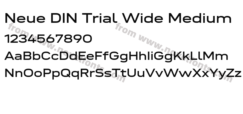 Neue DIN Trial Wide MediumPreview