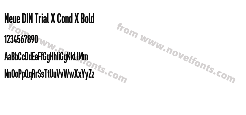 Neue DIN Trial X Cond X BoldPreview