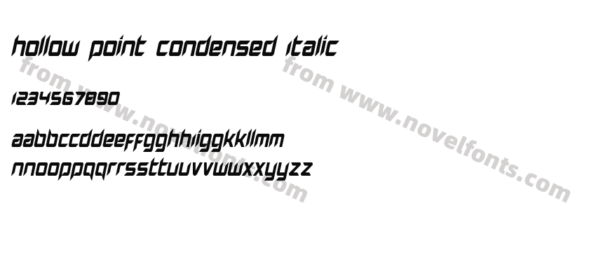 Hollow Point Condensed ItalicPreview