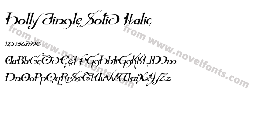 Holly Jingle Solid ItalicPreview