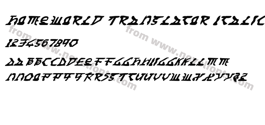 Homeworld Translator ItalicPreview