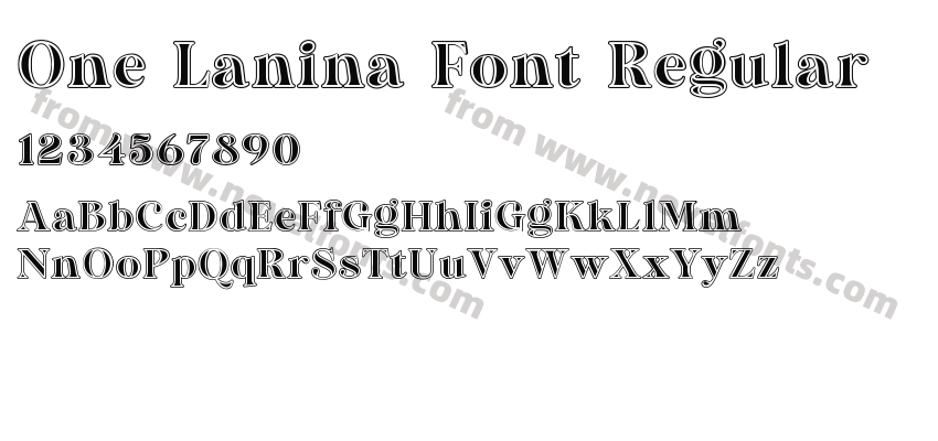 One Lanina Font RegularPreview