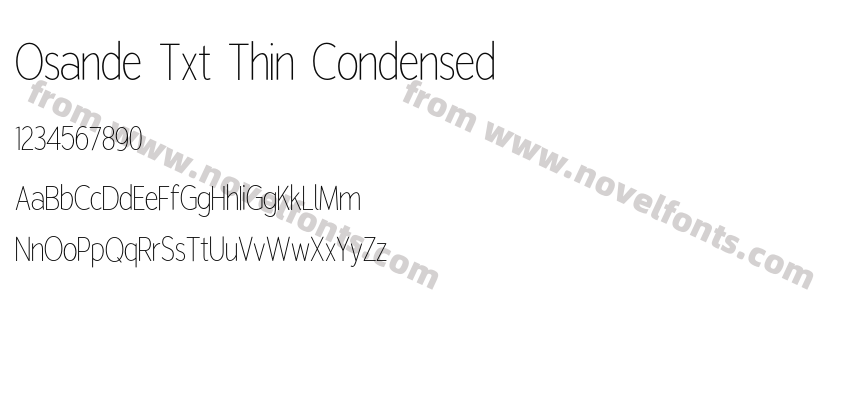 Osande Txt Thin CondensedPreview