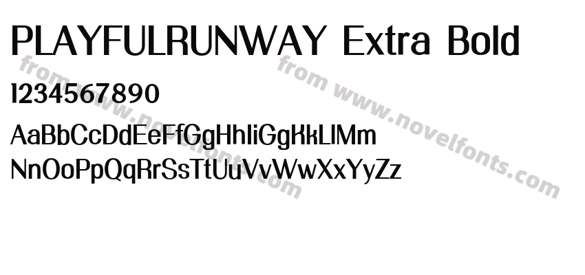 PLAYFULRUNWAY Extra BoldPreview