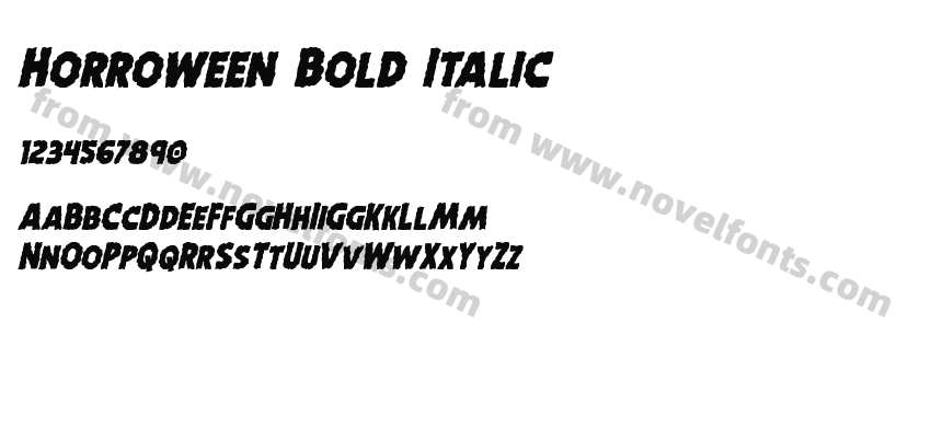 Horroween Bold ItalicPreview