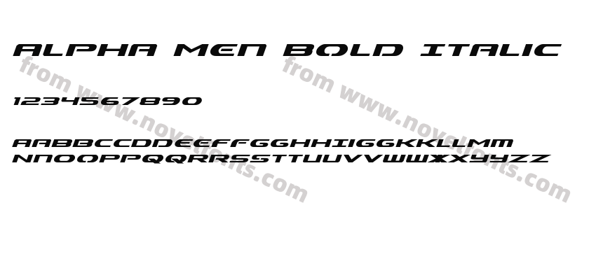 Alpha Men Bold ItalicPreview