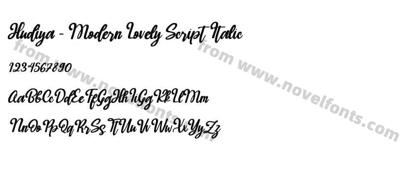 Hudiya - Modern Lovely Script ItalicPreview