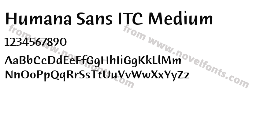 Humana Sans ITC MediumPreview