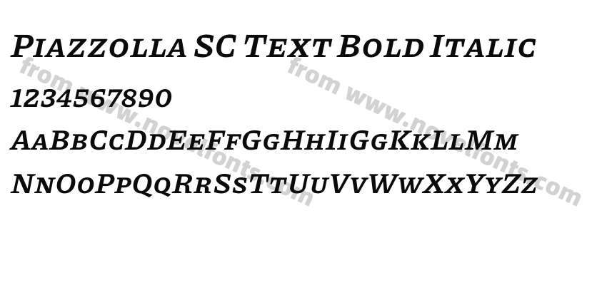 Piazzolla SC Text Bold ItalicPreview