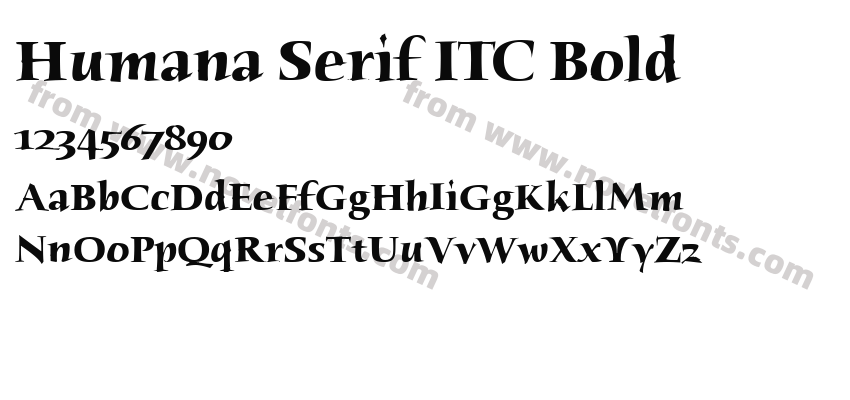 Humana Serif ITC BoldPreview