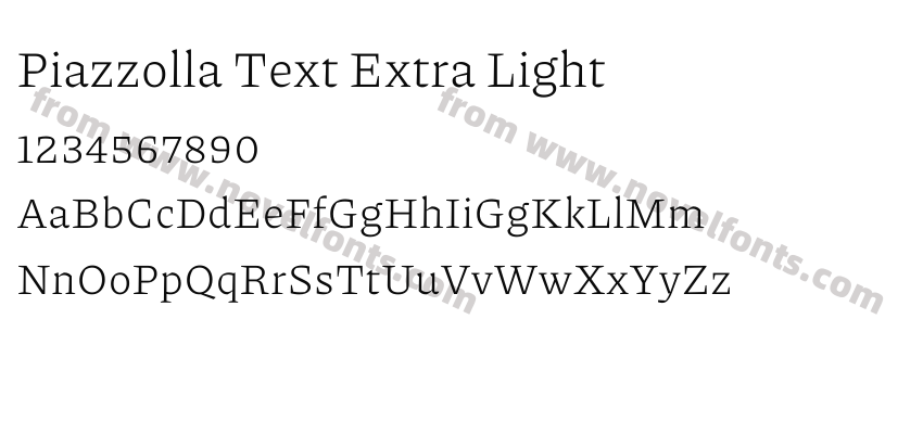 Piazzolla Text Extra LightPreview