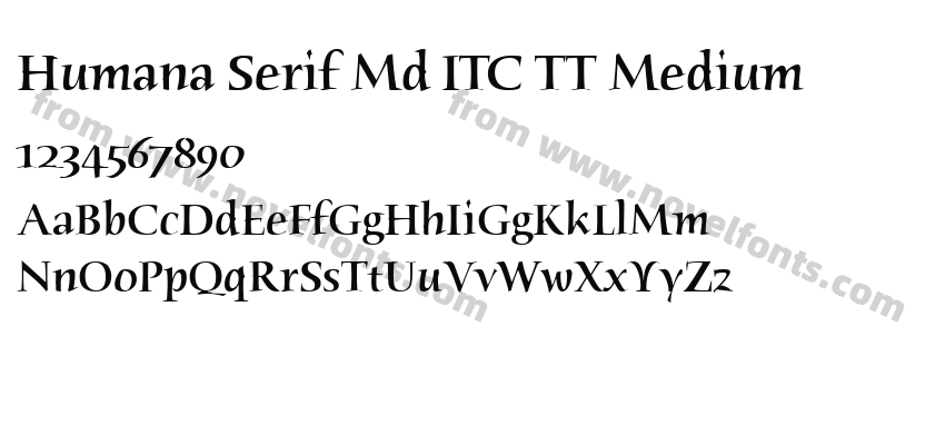 Humana Serif Md ITC TT MediumPreview