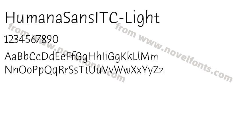 HumanaSansITC-LightPreview