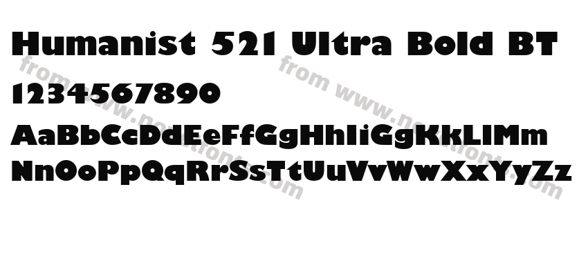 Humanist 521 Ultra Bold BTPreview