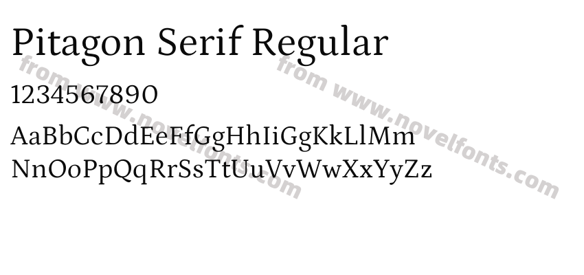 Pitagon Serif RegularPreview