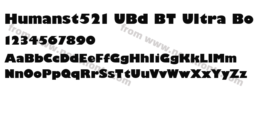 Humanst521 UBd BT Ultra BoldPreview