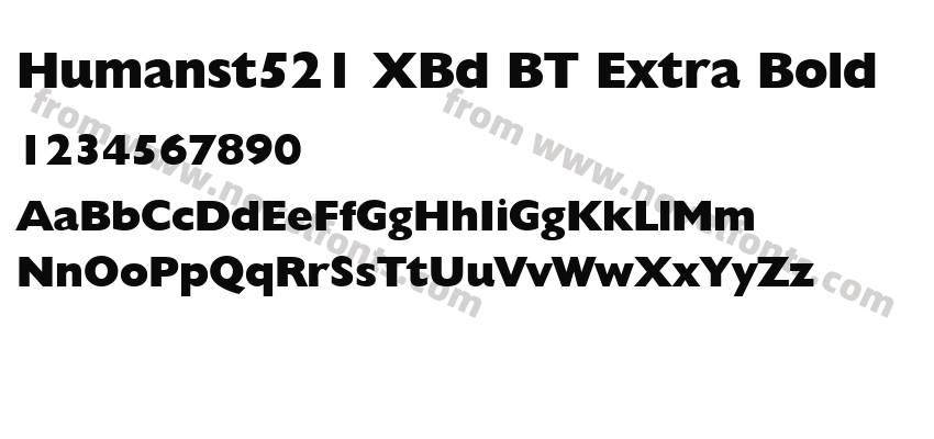 Humanst521 XBd BT Extra BoldPreview