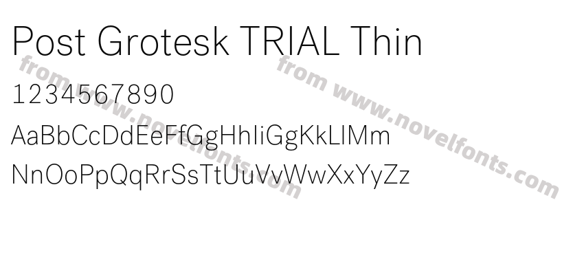 Post Grotesk TRIAL ThinPreview