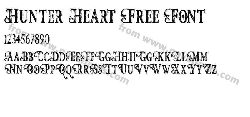 Hunter Heart Free FontPreview