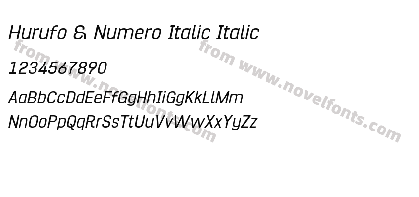 Hurufo & Numero Italic ItalicPreview