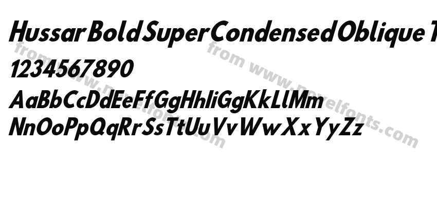 Hussar Bold SuperCondensed Oblique ThreePreview