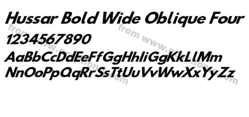 Hussar Bold Wide Oblique FourPreview