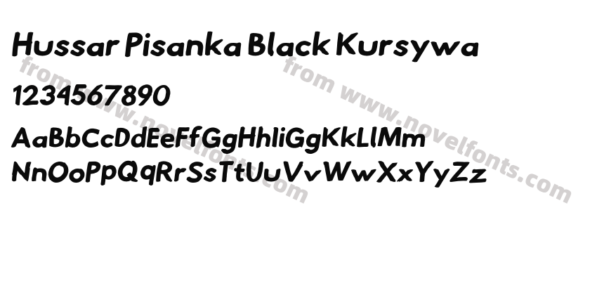 Hussar Pisanka Black KursywaPreview