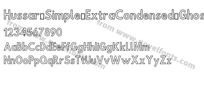 Hussar Simple ExtraCondensed GhostPreview