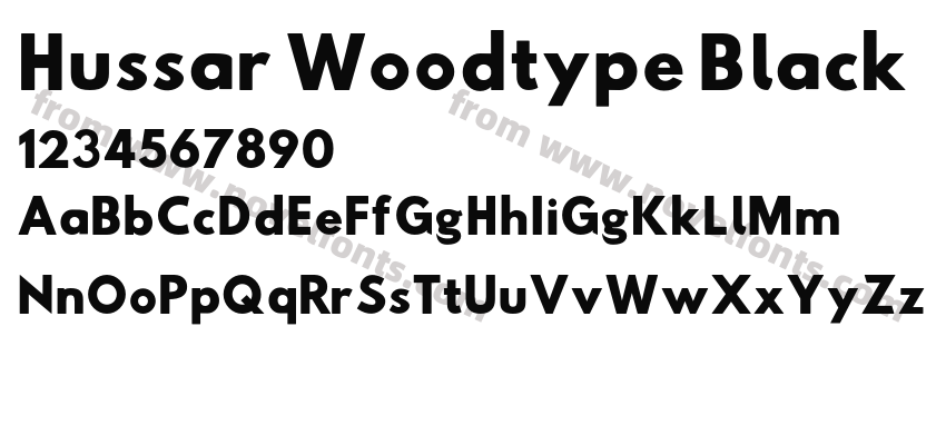 Hussar Woodtype BlackPreview