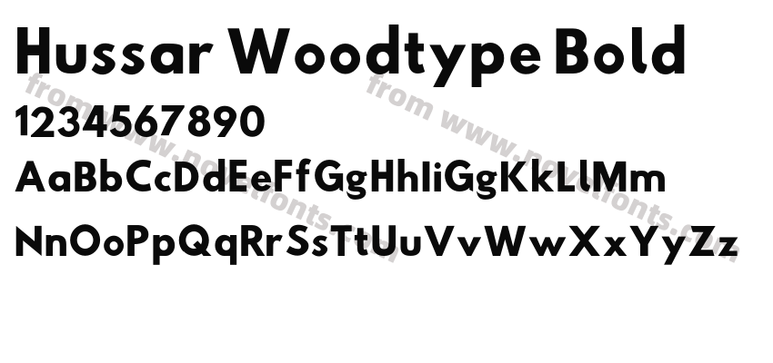 Hussar Woodtype BoldPreview